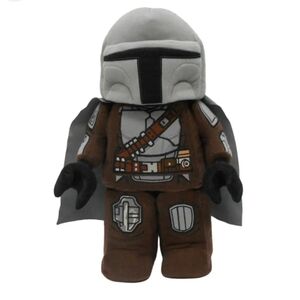 Lego Plush 13" Mandalorian + 7" Grogu The Child + Bag Tag + GC